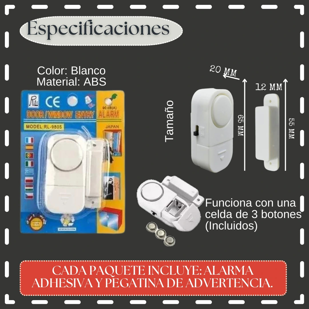 Alarma Protectora 1.0 -Alarma adhesiva con sensor