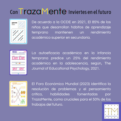 TrazaMente: libros de trazos 2.0 (Figuras y nùúmeros + letras)