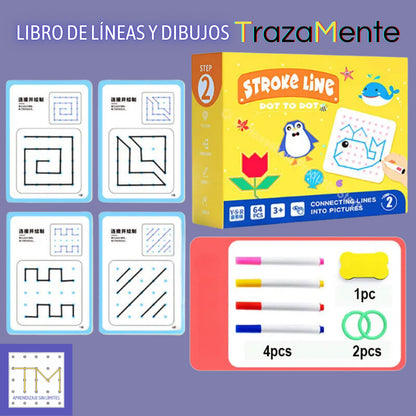 TrazaMente: libros de trazos 2.0 (Figuras y nùúmeros + letras)